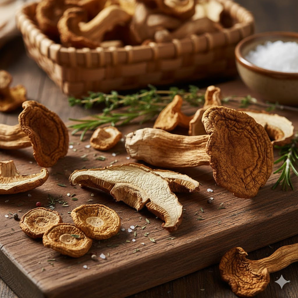 Dried King Trumpet Mushrooms